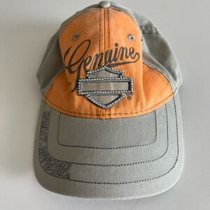Genuine Harley Davidson Women’s Gray/Orange Cap - OS - Adjustable